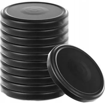 Sklenice ŠROUBOVACÍ VÍČKA NA SKLENICE FI82 VÍČKA NA SKLENICE ČERNÁ 10 Ks 6-LOCK