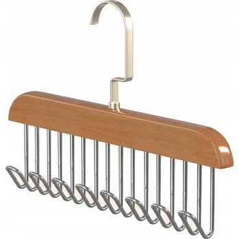 Věšák 5 x dřevěný věšák na prádlo s páskem Mnoho háčků 28*19 Cm