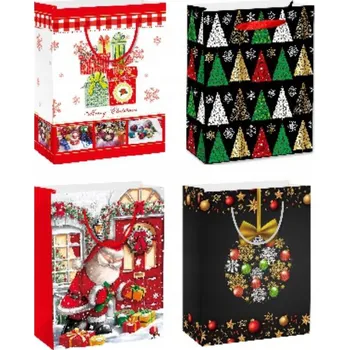 Dárková taška Dárková Taška vánoční dárková svislá malá mix - 18x23x10 cm