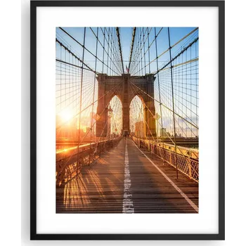 Obraz Obraz plakát na zeď v černém rámu 40x50 New York plakáty do obýváku