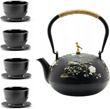 Konvice na čaj Železná konvice na čaj porcello 1 l černá, žlutá