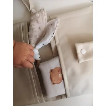 Obal na doklad Malá sada smetanová - (plenkovník + obal na očkovací průkaz)