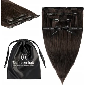 Vlasová regenerace Příčesek dámské polodlouhé přírodní tmavě hnědé vlasy Cameron Hair