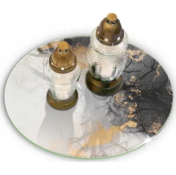 Obraz Podstavec pod svíčku hřbitovní svíčka tvrzené sklo 30 x 30 x 0,4 cm