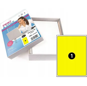 Speciální papír Samolepicí etikety A4 100ks 210x297 FLUORO ŽLUTÁ