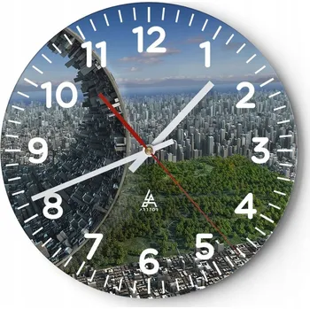 Hodiny Kuchyňské nástěnné hodiny 30x30 Abstrakce Moderní skleněné hodiny Tiché