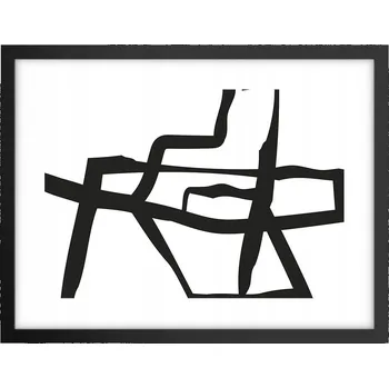 Obraz Obraz plakát v černém rámu do obýváku 40x30 kresba foto plakáty na zeď