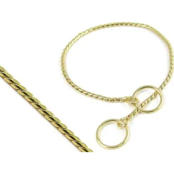 Obojek pro psa PH - řetízkový obojek zlacený Velikost: 2mm, Délka: 30cm