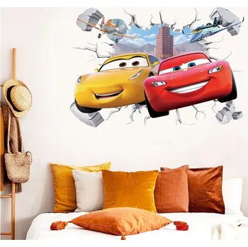 Samolepící dekorace Zygzak McQueen Auta Samolepky na zeď pro děti