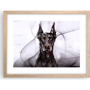 Obraz Obraz plakát v rámu světlý dub do obýváku 40x30 abstrakce foto na zeď