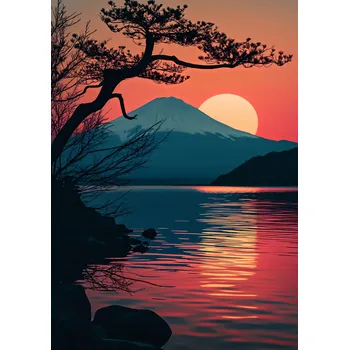 Plakát Plakát Hora Večer bez rámu 21 x 29,7 cm