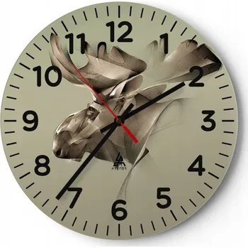 Hodiny Nástěnné hodiny do obýváku 40x40 Los Kulatý Skleněné hodiny Loft Tiché