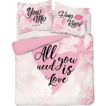 Povlečení Sada povlečení Detexpol 160 x 200 cm, růžová