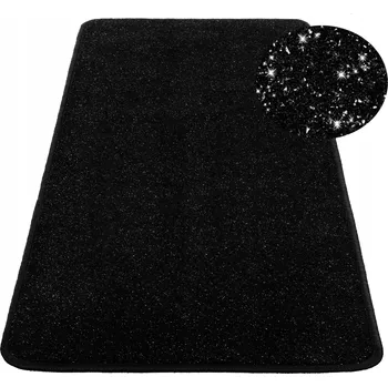 Koberec Módní KOBEREC GLOSS 200x250 ČERNÝ + STŘÍBRNÁ NIT