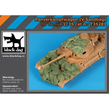 Plastikový model Blackdog 1/35 Panzerkampfwagen IV sandbags (Tamiya)