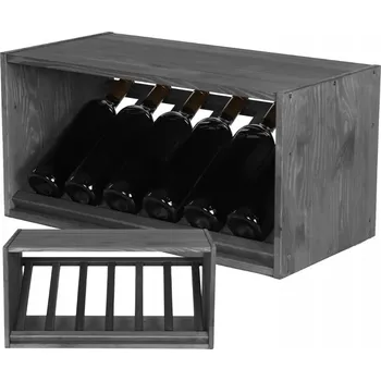 Stojan na víno Stojan na víno skříňka na lahve regál na víno MODULÁRNÍ na 5 lahví ŠIKMÝ
