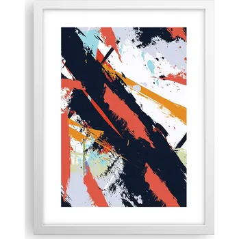 Obraz Obraz plakát v bílém rámu do obýváku 30x40 abstrakce plakáty na zeď