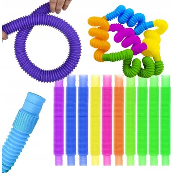 Hračka pro nejmenší Senzorické Trubičky , 10 ks, antistresová, vzdělávací senzorická hračka