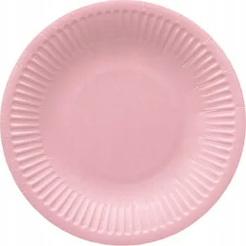 Party nádobí Papírové talířky Light Pink (růžové), 18 cm, 8 ks, PAW - Baby Shower, Narozeniny