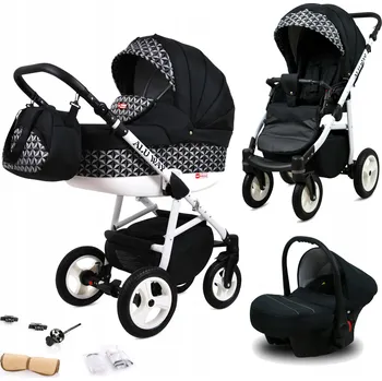 Kočárek Dětský kočárek 3v1 BabyLux Alu Way sporťák korbička autosedačka