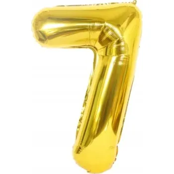 Balónek Fóliový balónek VELKÁ ČÍSLICE 7 ZLATÁ 100 CM NAROZENINY