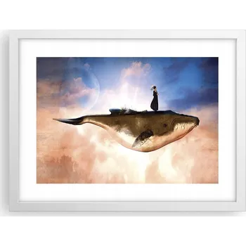 Obraz Obraz plakát v bílém rámu do obýváku 40x30 abstrakce foto na zeď