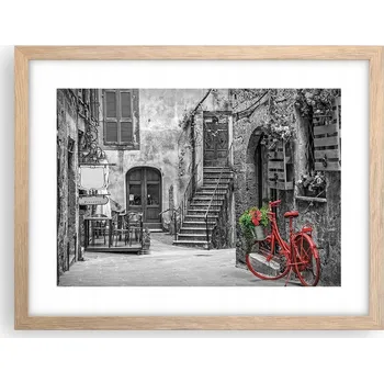 Obraz Obraz plakát v rámu světlý dub do obýváku 40x30 Toskánsko foto na zeď