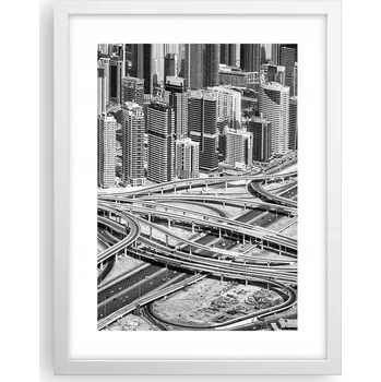 Obraz Obraz plakát v bílém rámu do obýváku 30x40 foto plakáty na zeď s motivem města