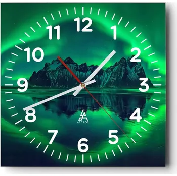 Hodiny Nástěnné hodiny do obýváku 40x40 Zorza Bezhlučné hodiny na skle Stylové Tiché