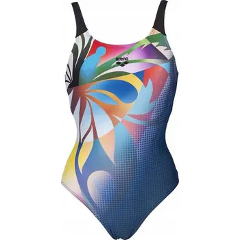 Dámské plavky H970 ARENA FLOWERS PUZZLE U BACK Jednodílné dámské plavky 36
