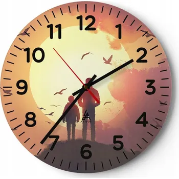 Hodiny Kuchyňské nástěnné hodiny 30x30 Abstrakce Moderní skleněné hodiny Tiché