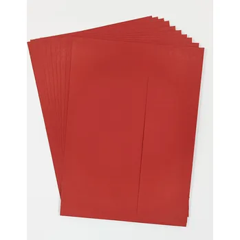 Obálka OBÁLKA OBDÉLNÍKOVÁ B6 !!! HK !!! 12,5 cm x 17,6 cm ČERVENÁ 120g 10 ks