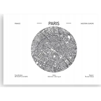 Obraz Plakát na zeď bez rámu 100x70 mapa foto-obraz plakáty do obývacího pokoje ložnice