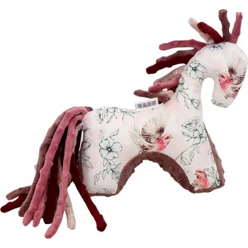 plyšák Kůň Ptáci v Květinách Růží - plyšový mazlíček přítulníček