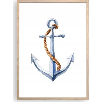 Obraz Plakát v rámu světlý dub do obýváku ložnice 50x70 kotva moderní obraz