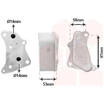 Chladič motoru Olejový chladič, motorový olej VAN WEZEL 37013731