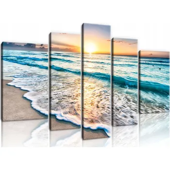 Obraz Obraz do obýváku PLÁŽ MOŘE PŘÍRODA triptych 170x100