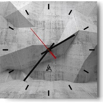 Hodiny Velké nástěnné hodiny 40x40 Abstrakce Skleněné tiché hodiny