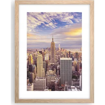 Obraz Obraz plakát v rámu světlý dub do obýváku 30x40 město plakáty na zeď