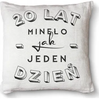 Polštář Polštář na zip Premium 40x40 - 20 let uběhlo jako voda