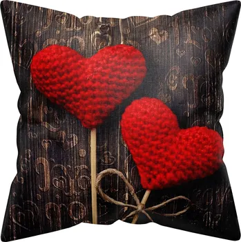 Polštář DEKORATIVNÍ POVLAK NA POLŠTÁŘ VALENTÝN ŽENY 40x40 JASIEK POLŠTÁŘ DÁREK