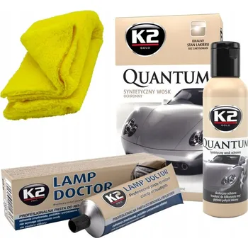 Autokosmetika K2 SADA PRO LEŠTĚNÍ SVĚTLOMETŮ PASTA VOSK SYNTETICKÝ OCHRANNÝ