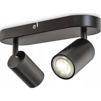 Bodové svítidlo Stropní svítidlo / reflektor 2-bodové černé otočné GU10 obývák ložnice kuchyně