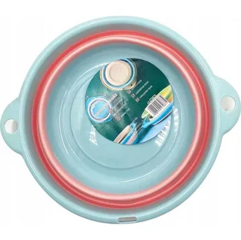 Miska pro psa SKLÁDACÍ MISKA SILIKON-PLAST 28,5x13,5 cm RŮŽOVO-MODRÁ