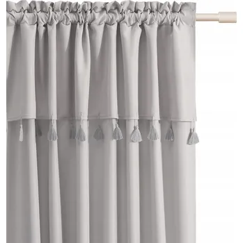 Obraz Hotový závěs do obýváku na pásce s žabkami a tunelem Astoria 140x250 světle šedý