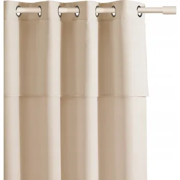 Obraz Hotový závěs do obýváku na kroužcích 140x280 Mia krémová