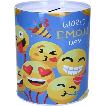 Pokladnička Kovová pokladnička na peníze XXL Smajlíci 5 ks