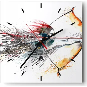 Hodiny Velké nástěnné hodiny 40x40 Abstrakce Skleněné tiché hodiny