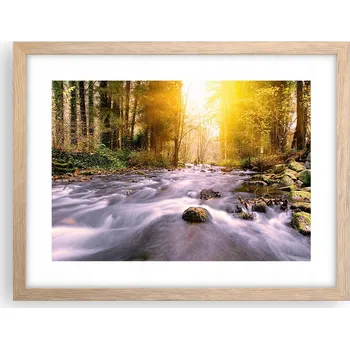 Obraz Obraz plakát v rámu světlý dub do obýváku 40x30 krajina foto na zeď