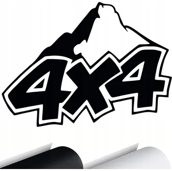 Samolepicí dekorace na vozidlo SAMOLEPKA na auto 4X4 HORY OFFROAD 4WD 11x15